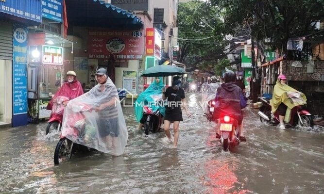 Kinh nghiệm nhận biết nhà dễ ngập và thấm dột khi mưa ở Hà Nội
